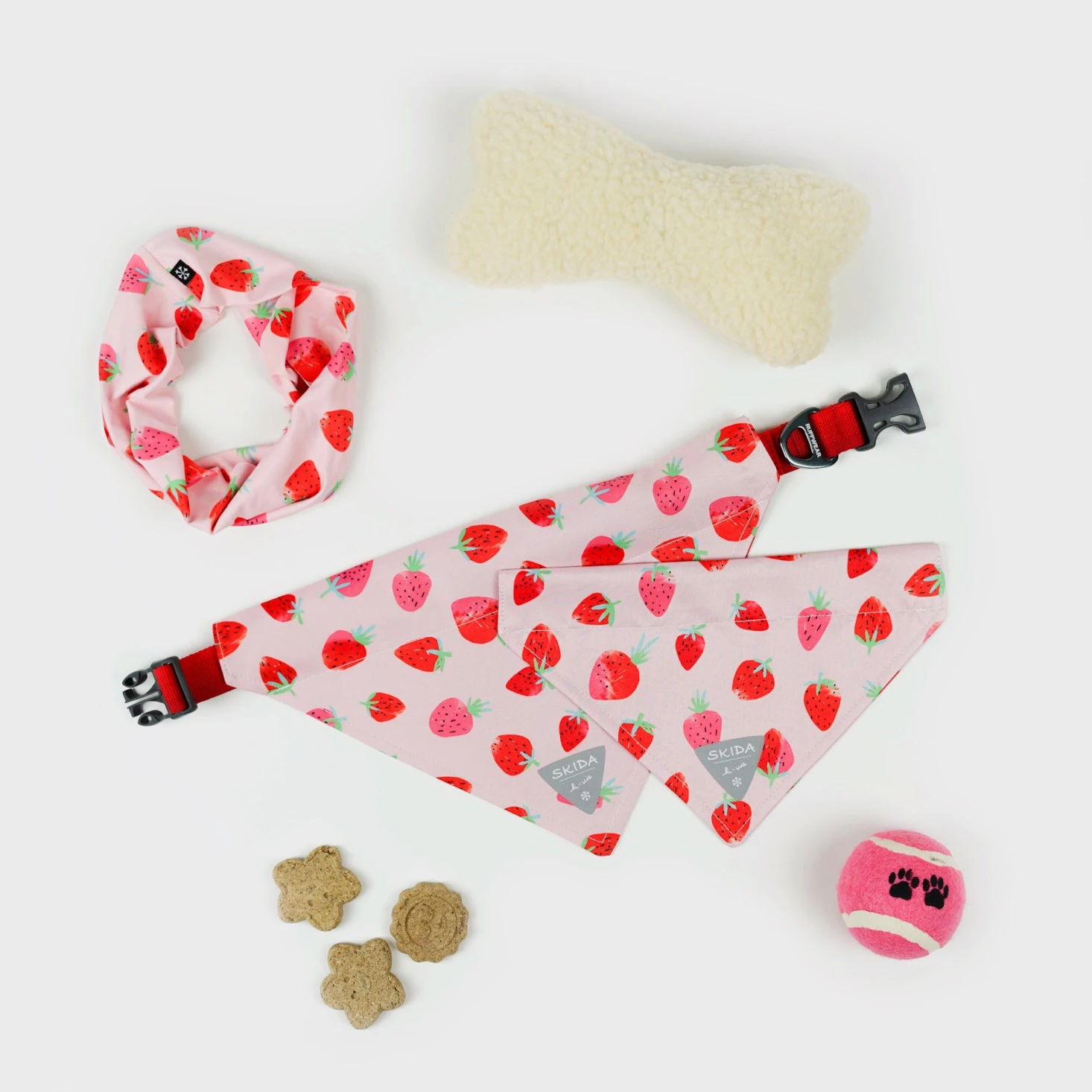 Strawberry Fields | Dog Bandana 5 Strawberry Fields | Dog Bandana - Image 3